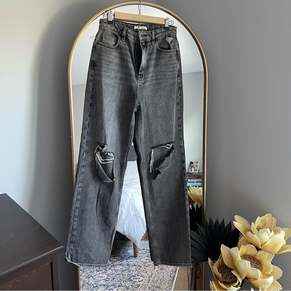 Pacsun Wide Leg Gray Jeans - 27-28